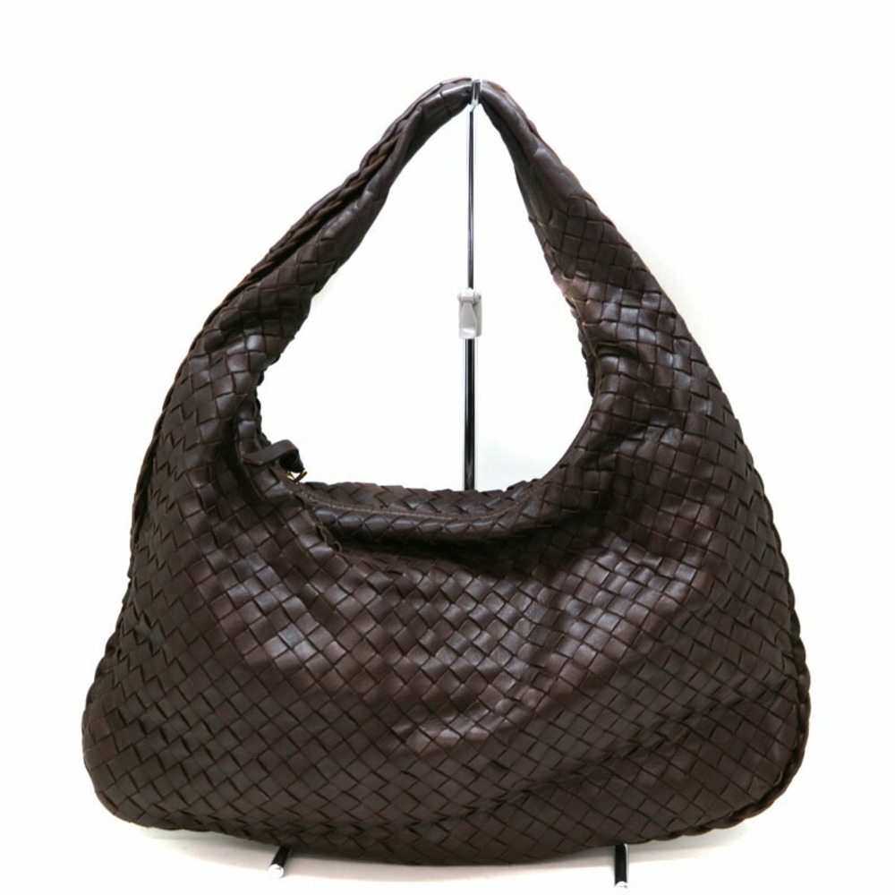 BOTTEGA VENETA One Shoulder Hobo Bag Handbag Leather Brown